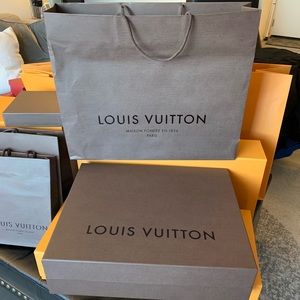 Louis Vuitton large box and shopping bag